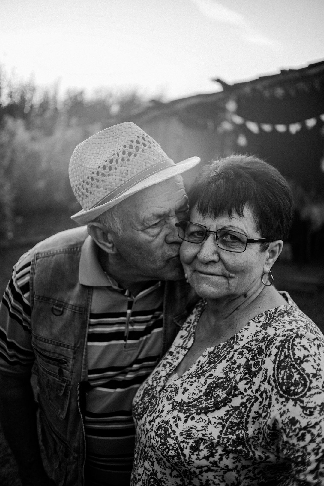 happy elderly couple portrait