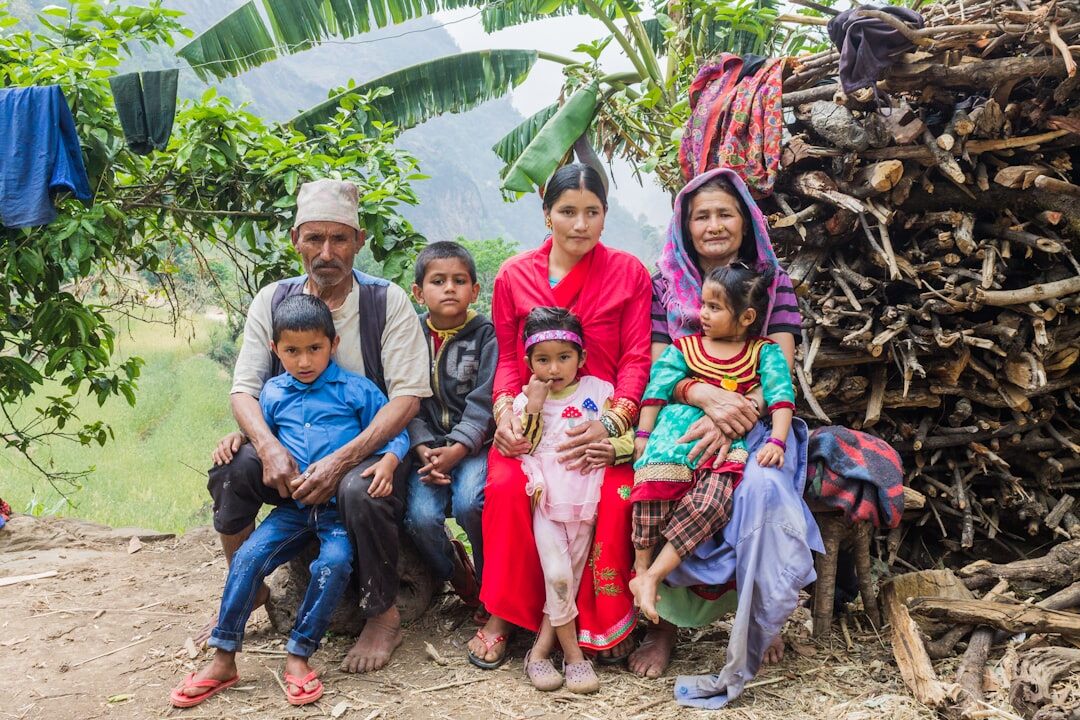 group of locals posing together